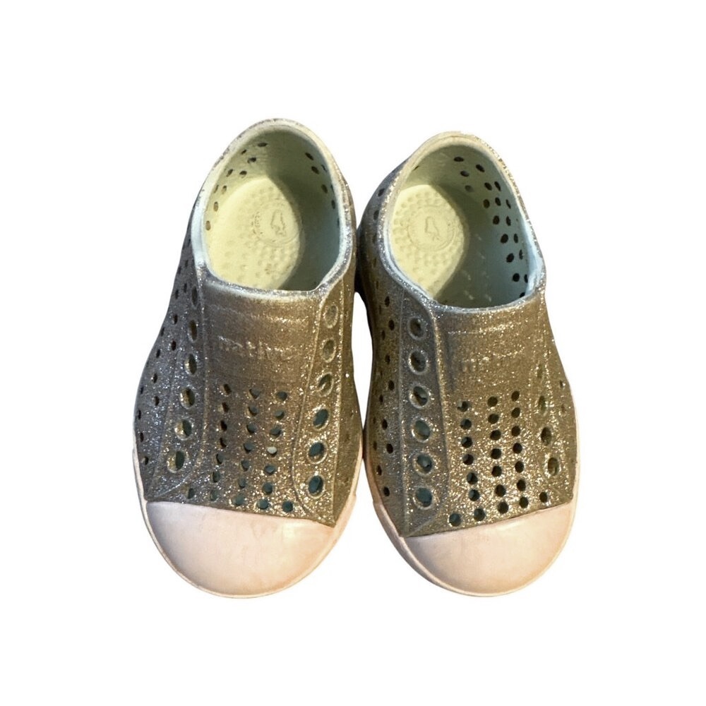 C4 Native Jefferson Bling Green Glitter Unisex Child Shoes Sneakers